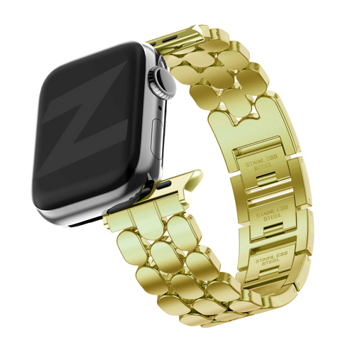 Bandz Apple Watch Steel Strap 'Oval' (Gold)
