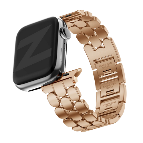 Bandz Apple Watch Steel Strap 'Oval' (Rose Gold)