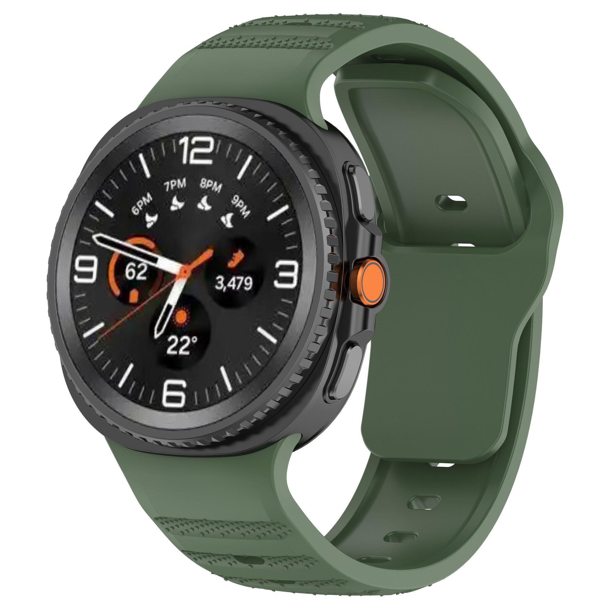 Samsung Galaxy Watch 9 - 40mm Outdoor Silicone Strap (Army Green)