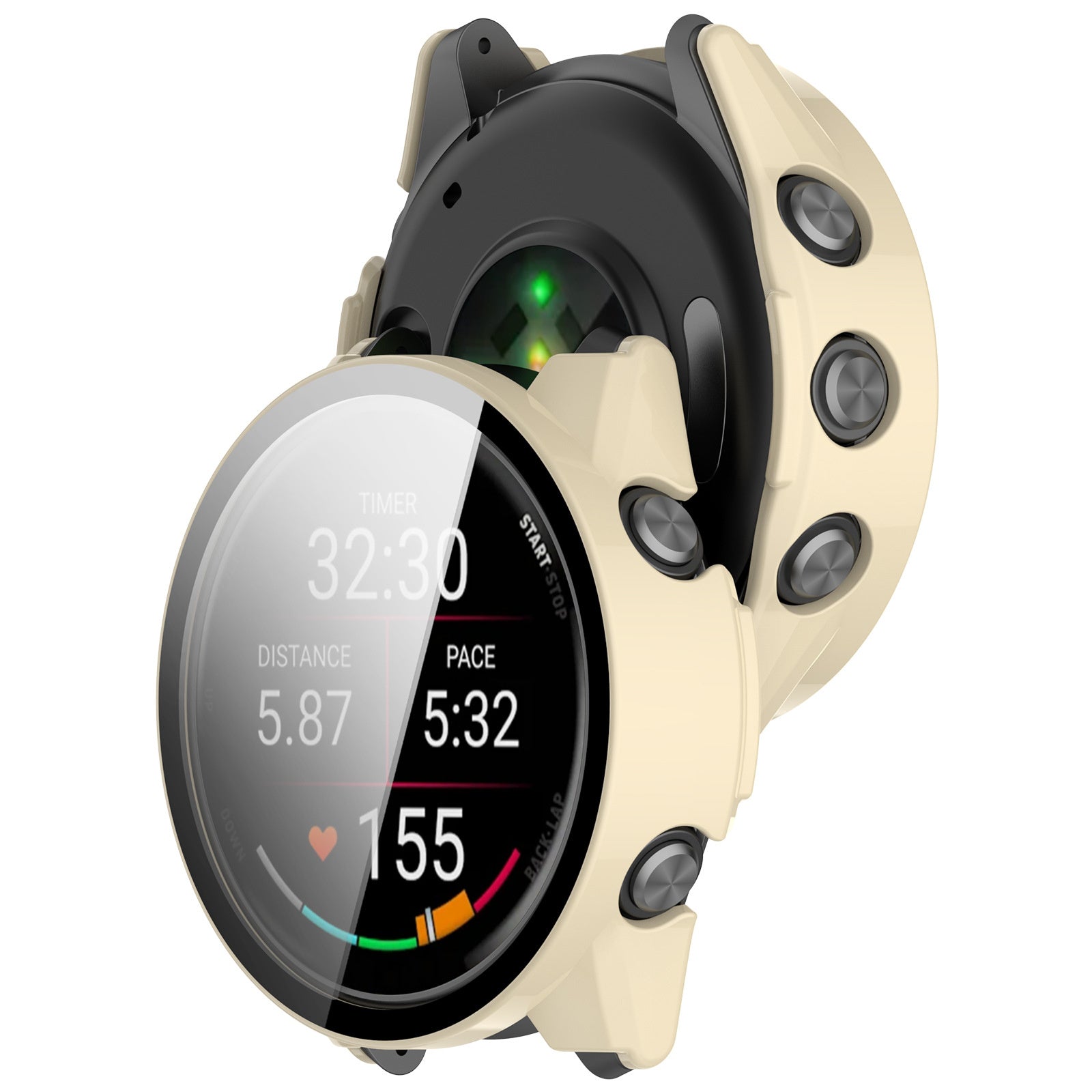 Garmin Forerunner 570 - 42mm Hard Case with Glass (Beige)