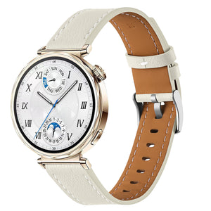 Huawei Watch GT 5 Pro - 42mm 'One Push' Leather Strap (Beige)