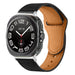 Samsung Galaxy Watch Ultra 2 Leather Strap with Snap Closure (Black)