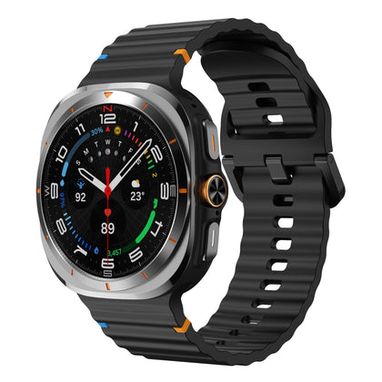 Samsung Galaxy Watch Ultra 2 Wave Silicone Strap (Black)