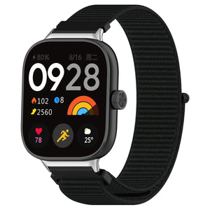 Nylon Strap, black, on a watch, 3/4 front view