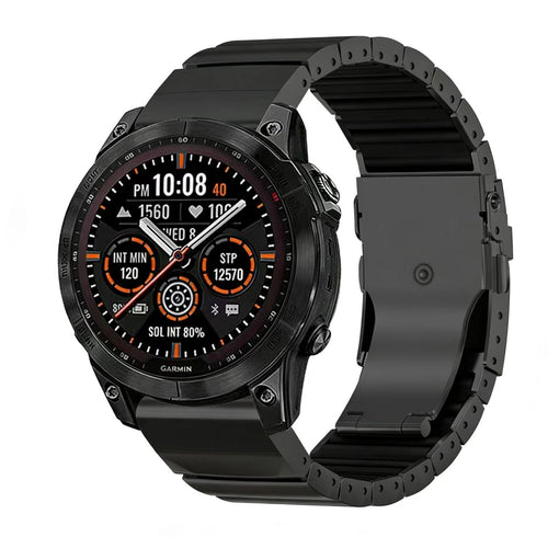 Garmin Fenix 6x Titanium Hybrid Strap (Black)