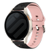 Samsung Galaxy Watch 7 - 44mm Flower Silicone Strap (Black/Light Pink)