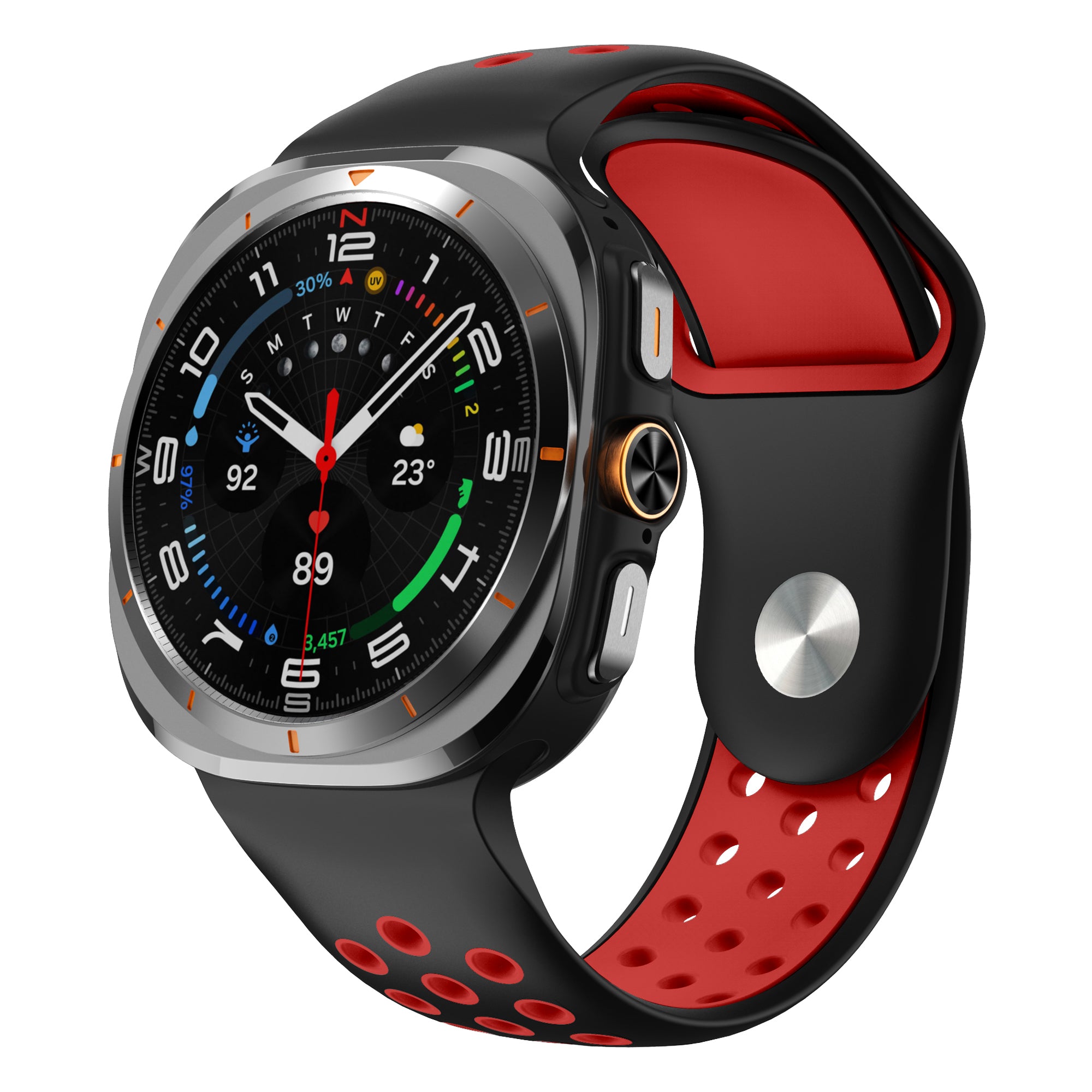 Samsung Galaxy Watch Ultra 2 Sport Strap (Black/Red)