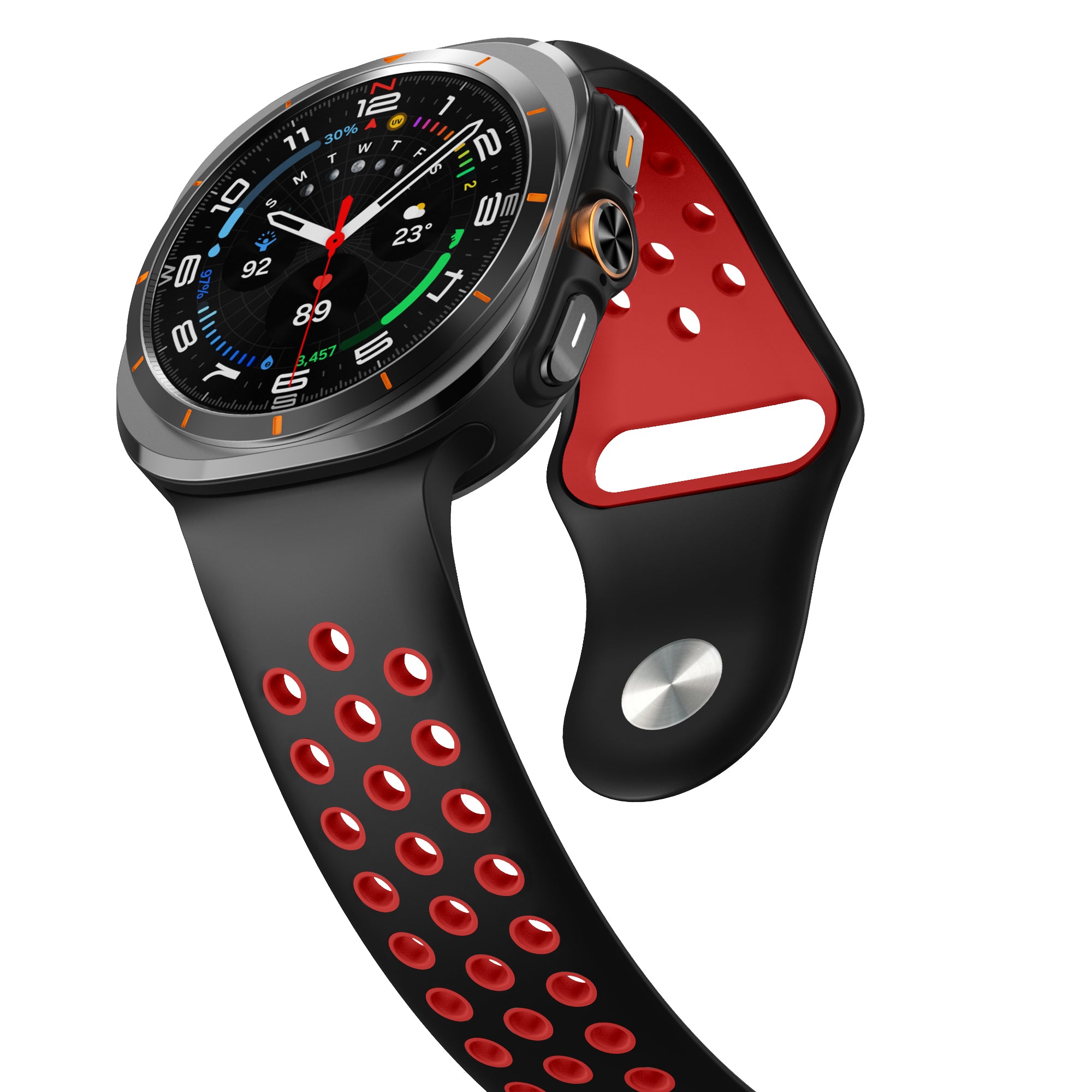 Samsung Galaxy Watch Ultra 2 Sport Strap (Black/Red)