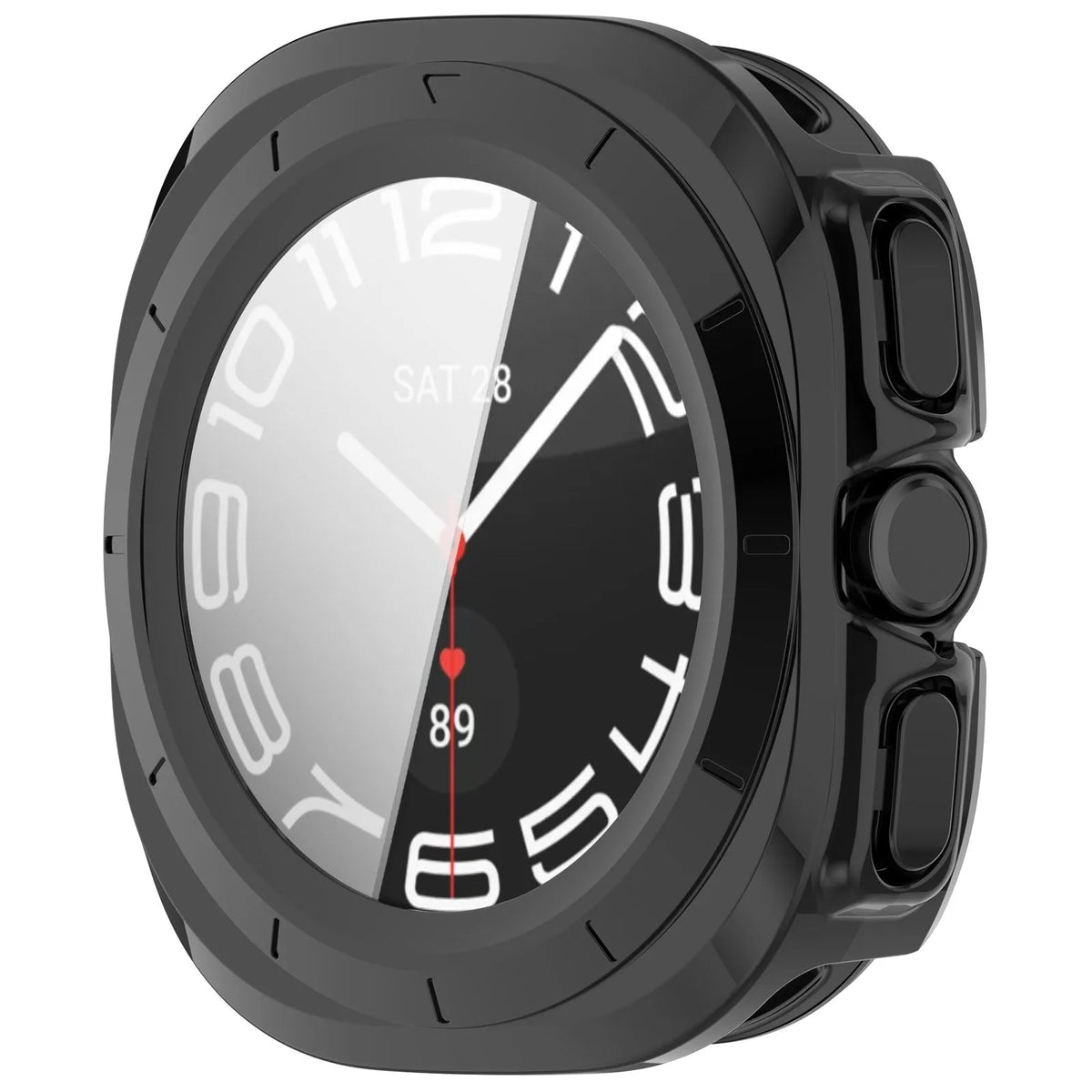 Samsung Galaxy Watch Ultra 2 PC Case with Glass (Black)