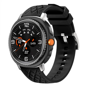 Samsung Galaxy Watch 9 - 40mm Diamond Leather Hybrid Strap (Black)