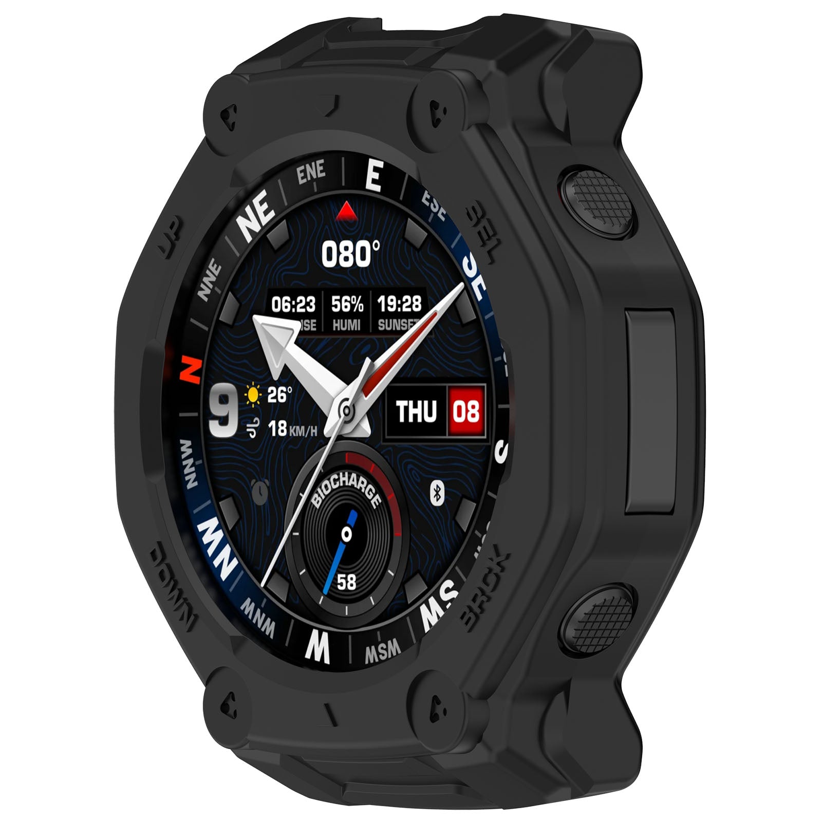 Amazfit T-Rex 3 Pro - 44mm Rugged TPU Case (Black)