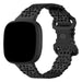 Fitbit Versa 4 Patterned Silicone Strap (Black)