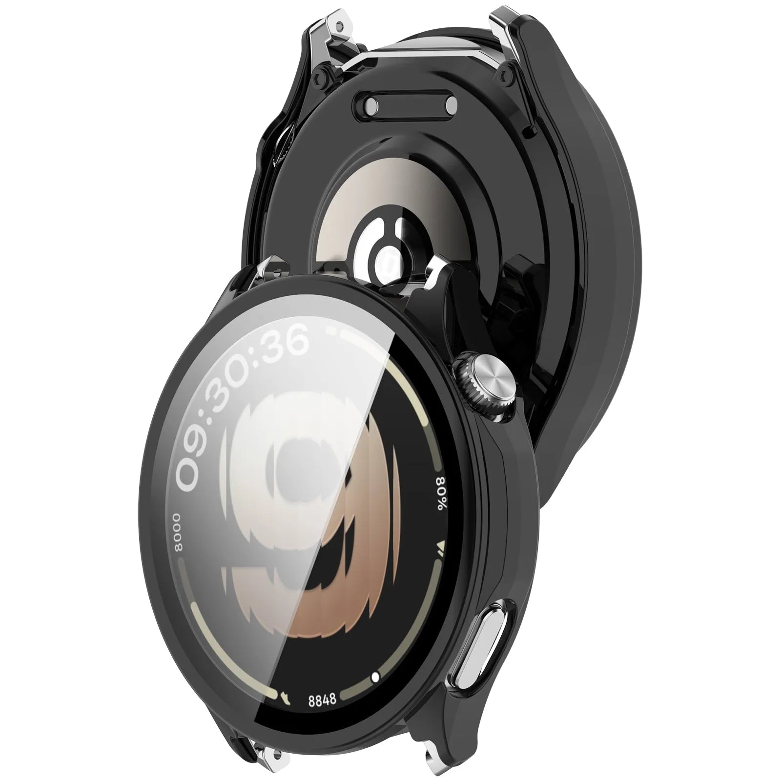Oppo Watch S PC Case with Glass (Black)