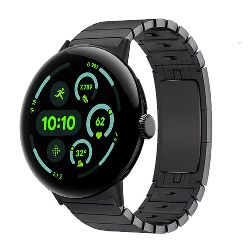 Google Pixel Watch 3 - 45mm Premium Metal Link Strap (Black)