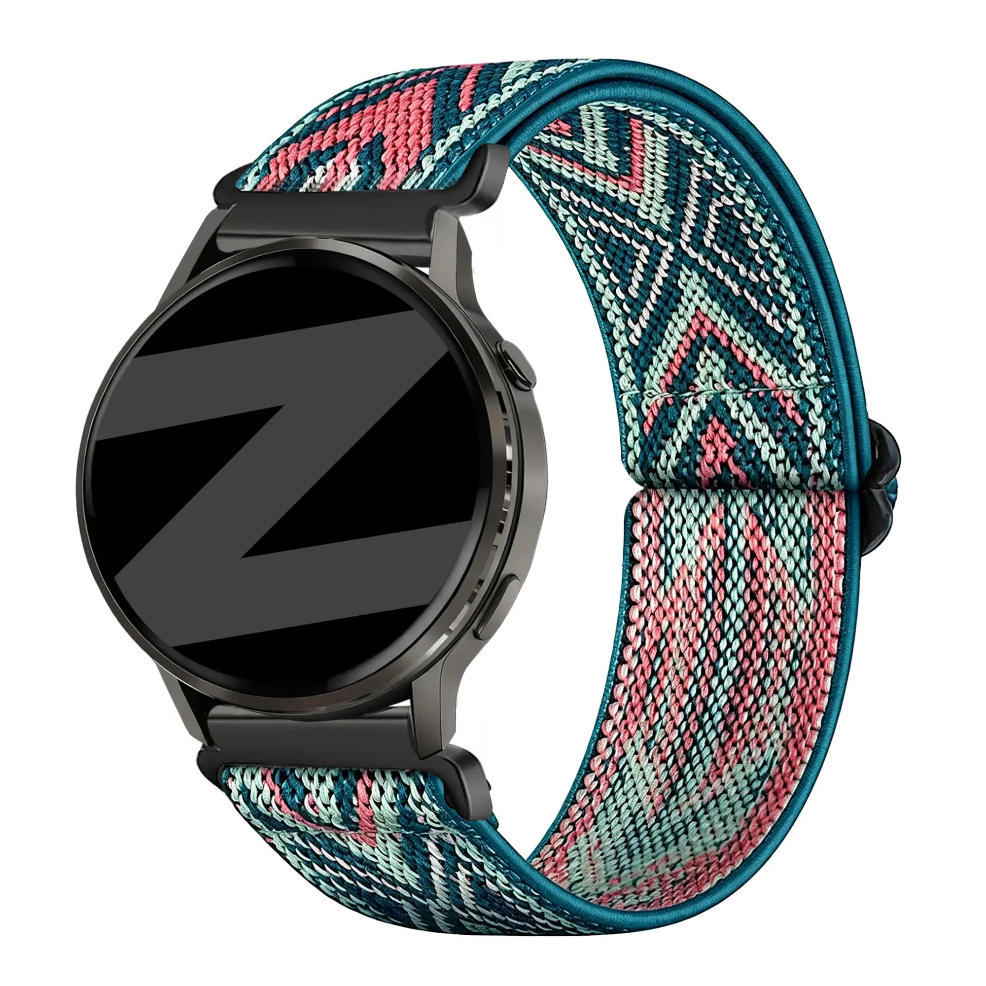 Bandz Garmin Forerunner 255s Elastic Nylon Strap (Blue Mix)