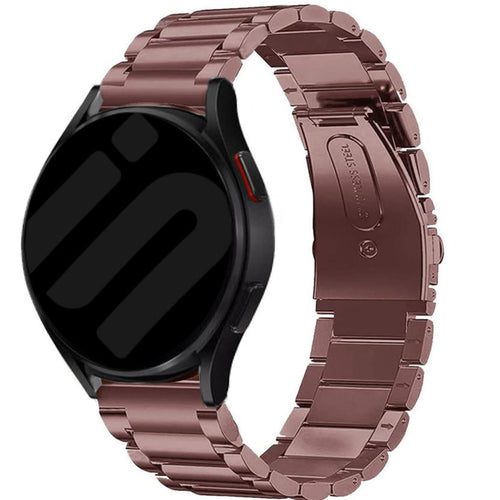 Steel Strap, bronze, on a watch, 3/4 front view