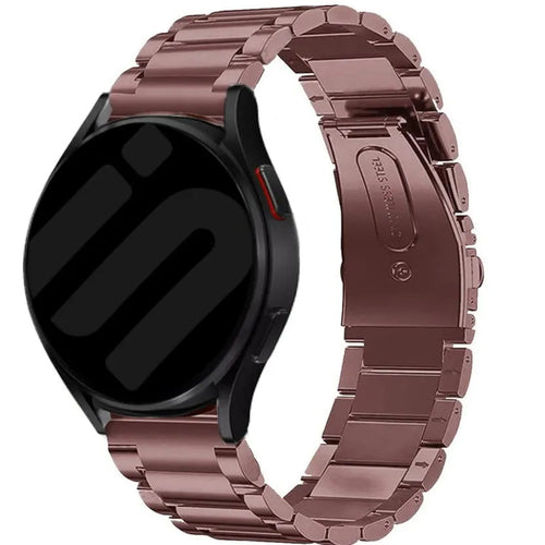 Steel Strap, bronze, on a watch, 3/4 front view