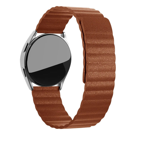 Amazfit Bip U (Pro) Leather Loop Strap (Brown)
