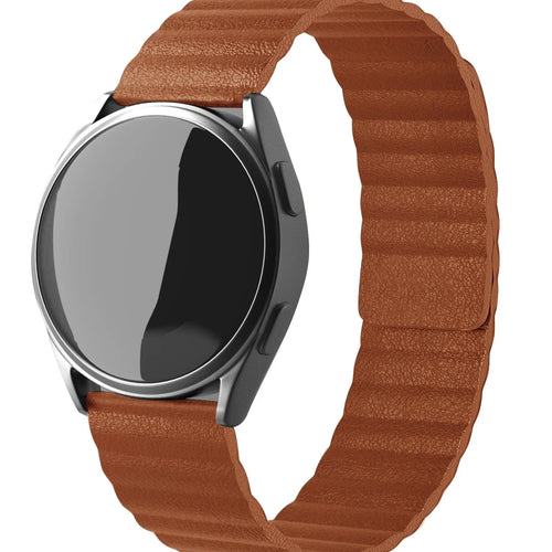 Amazfit Bip U (Pro) Leather Loop Strap (Brown)