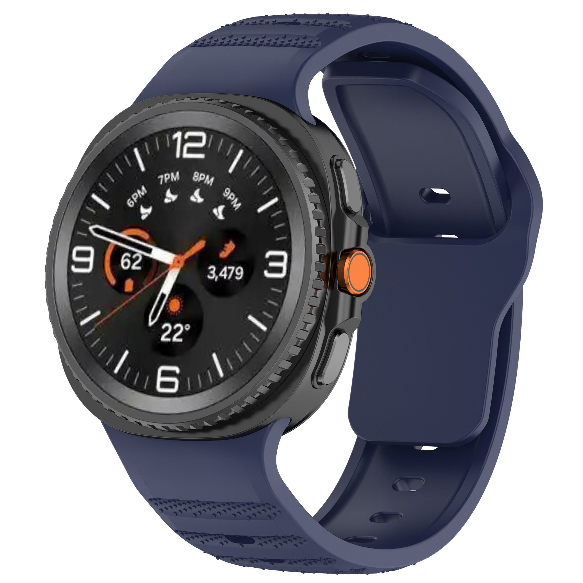 Samsung Galaxy Watch 8 - 44mm Outdoor Silicone Strap (Dark Blue)