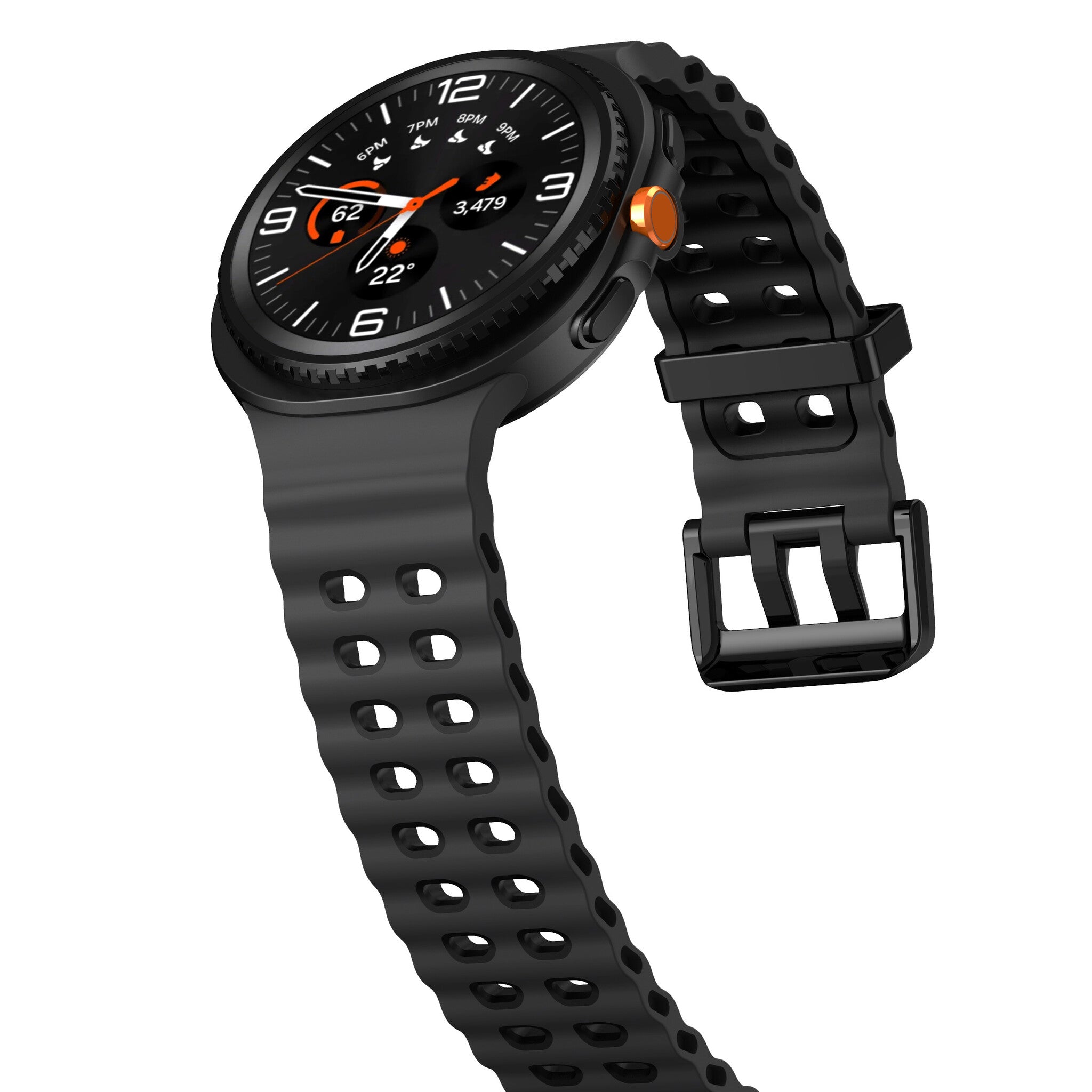 Samsung Galaxy Watch 9 - 44mm Ocean Strap (Dark Grey/Black)