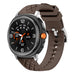 Samsung Galaxy Watch 9 - 44mm Diamond Leather Hybrid Strap (Dark Brown)