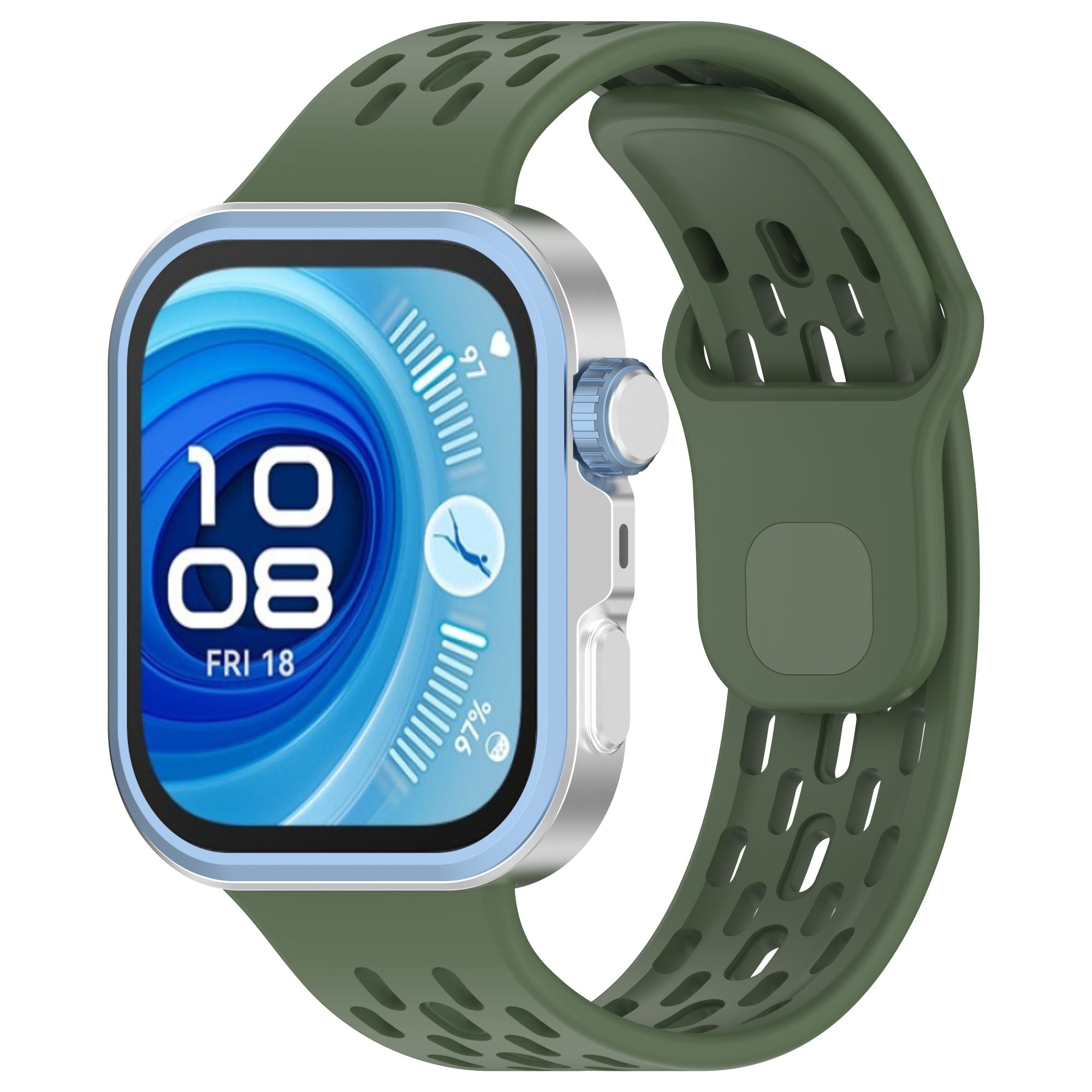 Huawei Watch Fit 5 Silicone Air Strap (Dark Green)