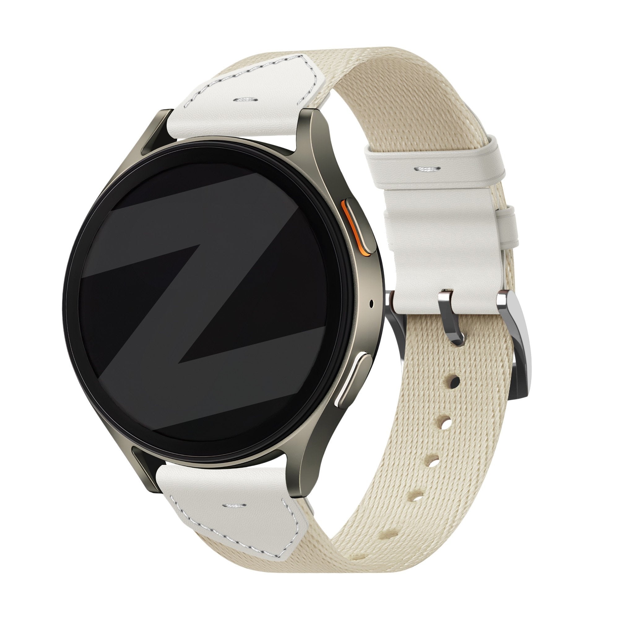 Bandz Huawei Watch GT 5 - 41mm Leather Hybrid Strap 'Easy Fit' (Starlight)