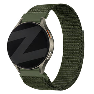 Bandz Samsung Galaxy Watch 5 - 44mm Nylon Strap 'Easy Fit' (Green)