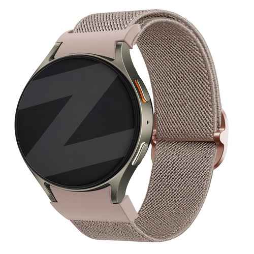 Bandz Samsung Galaxy Watch 4 Classic 46mm Elastic Strap 'Easy Fit' (Milk Tea)