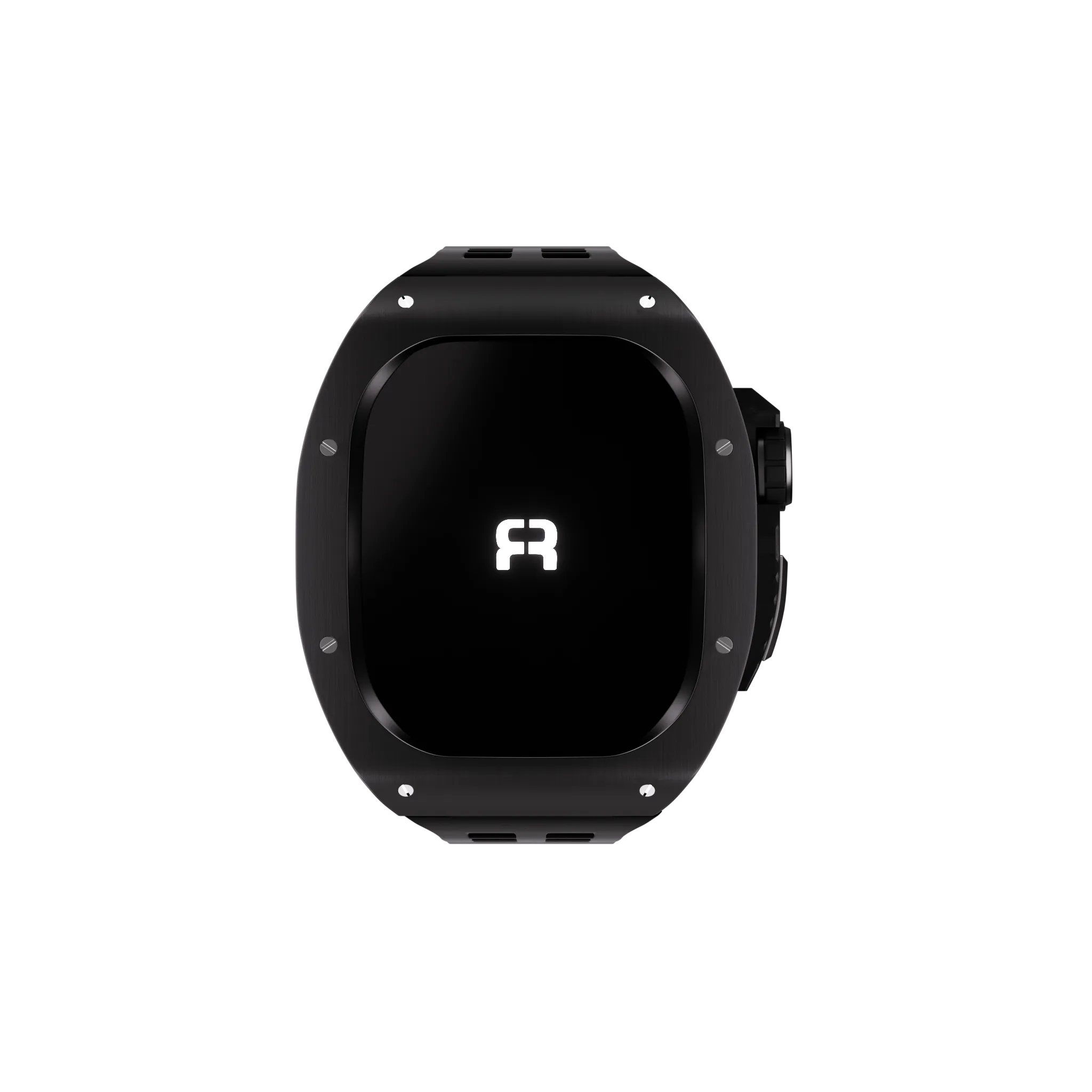 Reqior Apple Watch 45mm Polymer and Metal Case with Rubber Strap (Black)