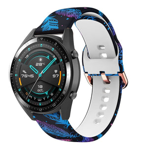 Print Silicone Strap, on a watch, 3/4 front view