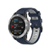 Garmin Quatix 3 / 6x / 7x Solar Buckled Sport Strap (Blue/Gray)