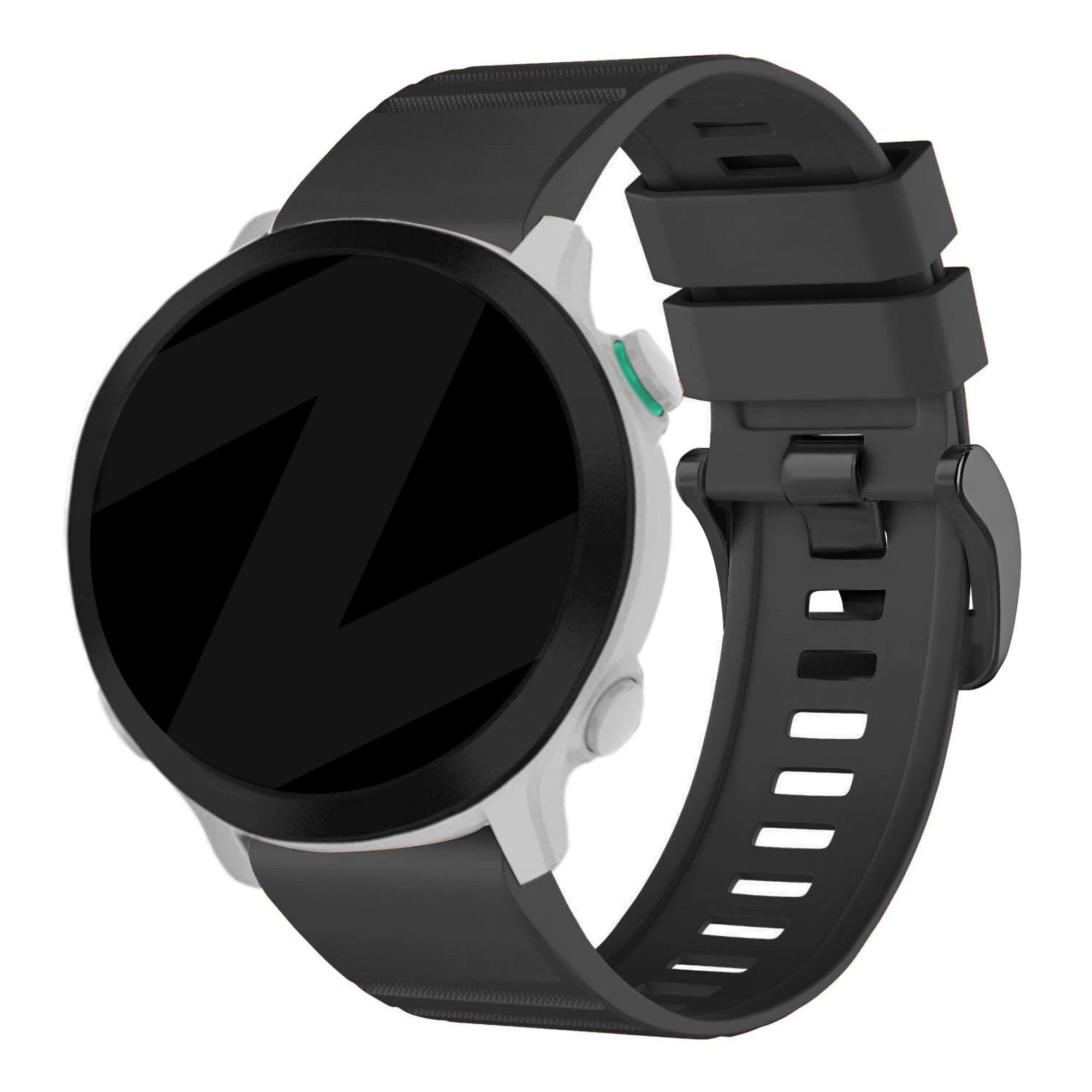 Bandz Garmin Quatix 8 - 51mm Buckled Silicone Strap (Black)