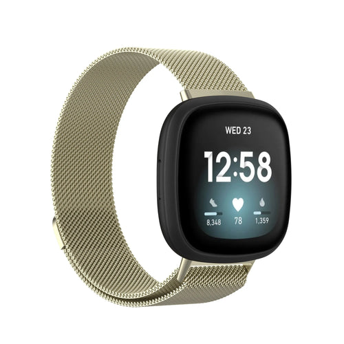 Milanese Strap, on a watch, 3/4 front view