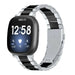 Fitbit Versa 3 Steel Strap (Silver/Black)