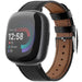 Fitbit Versa 4 Modern Leather Strap (Black)