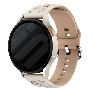 Oppo Watch X2 Mini Flower Silicone Strap (Starlight/Beige)