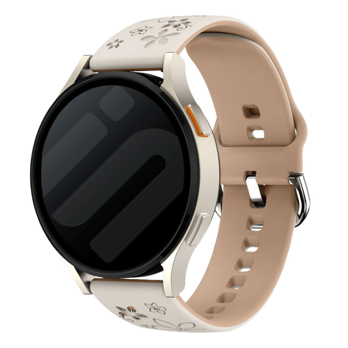 Oppo Watch X2 Mini Flower Silicone Strap (Starlight/Beige)