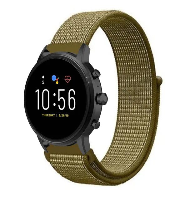 Fossil Gen 4 Explorist (HR) Nylon Strap (Olive Green)