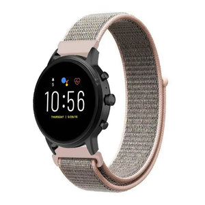 Fossil Gen 4 Explorist (HR) Nylon Strap (Grey/Pink)