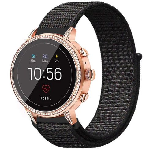 Fossil Gen 4 Venture (HR) Nylon Strap (Black)
