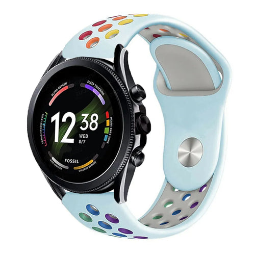 Silicone Sport Strap, on a watch, 3/4 front view
