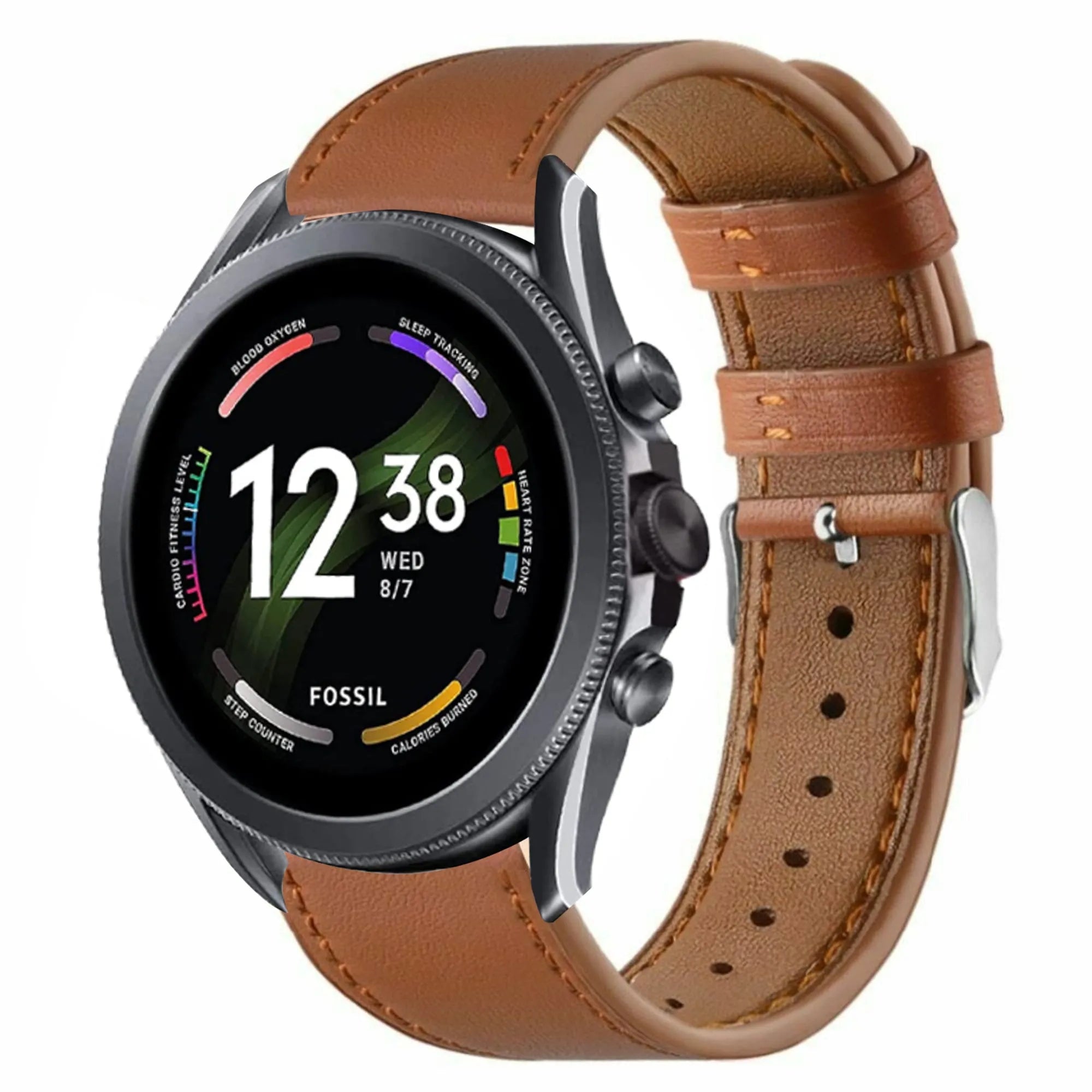 fossil-leren-bandje-bruin