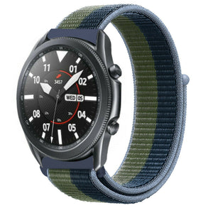 Nylon Strap, moss green, on a watch, 3/4 front view