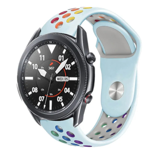 Silicone Sport Strap, on a watch, 3/4 front view