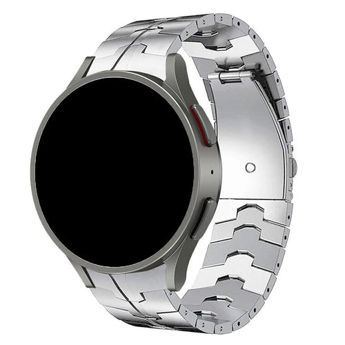 Steel Iron Strap, silver, on a watch, 3/4 front view