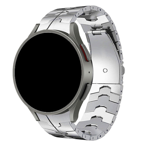 Steel Iron Strap, silver, on a watch, 3/4 front view