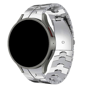 Steel Iron Strap, silver, on a watch, 3/4 front view