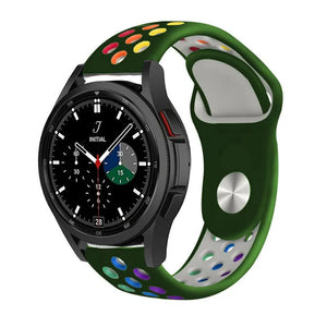 Silicone Sport Strap, on a watch, 3/4 front view